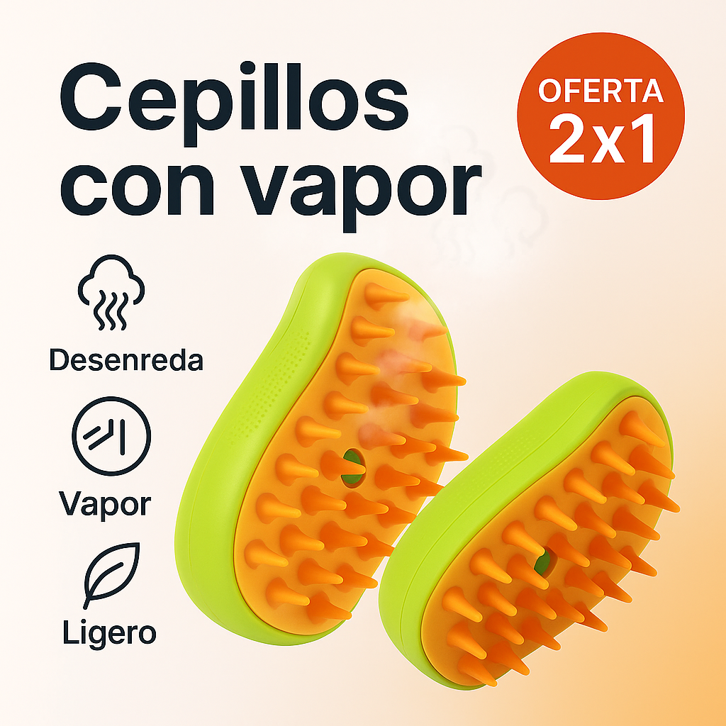 (PROMO 2X1 🤩) Cepillo Vaporizador Para Perros y Gatos ⚡Recargable ⚡